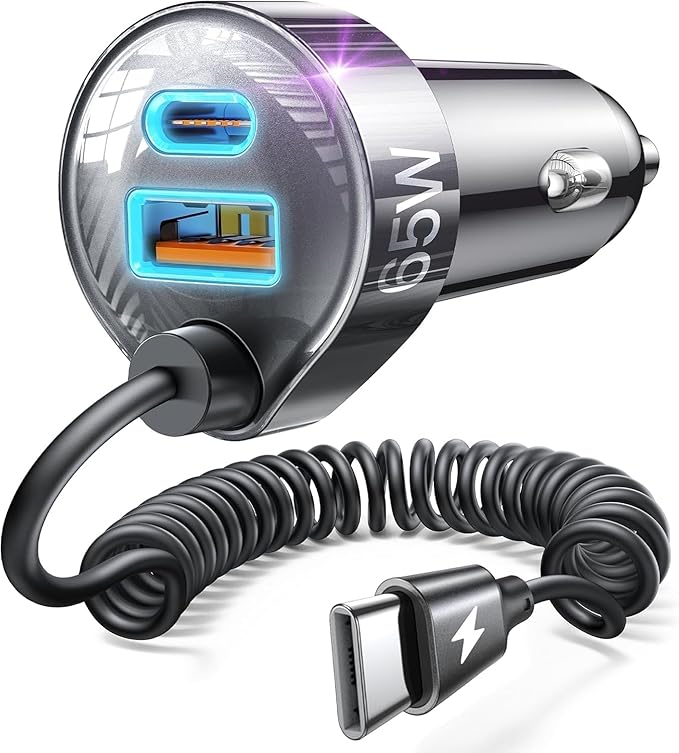 LISEN 65W for iPhone 17 16 15 Pro Max Car Charger