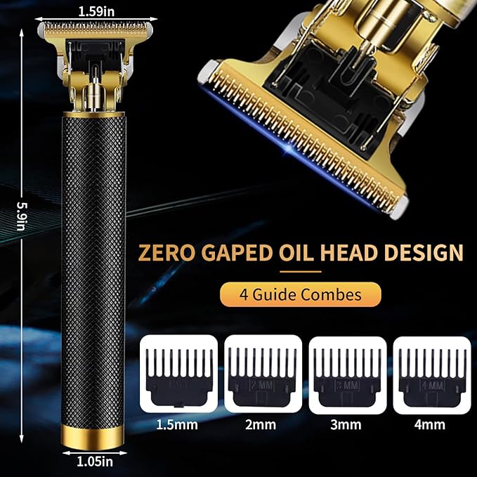 Hair Trimmer for Men, Electric Hair Clippers Cordless Beard Trimmer Shaver