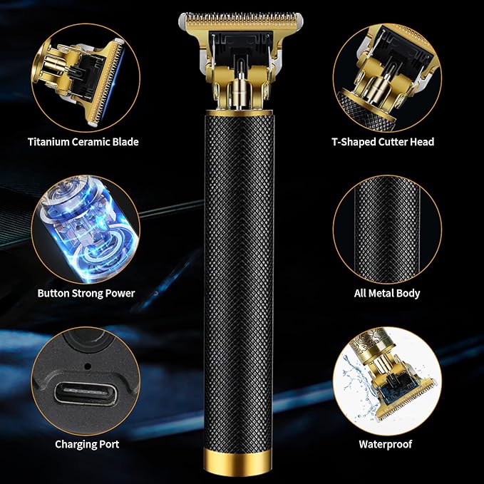 Hair Trimmer for Men, Electric Hair Clippers Cordless Beard Trimmer Shaver