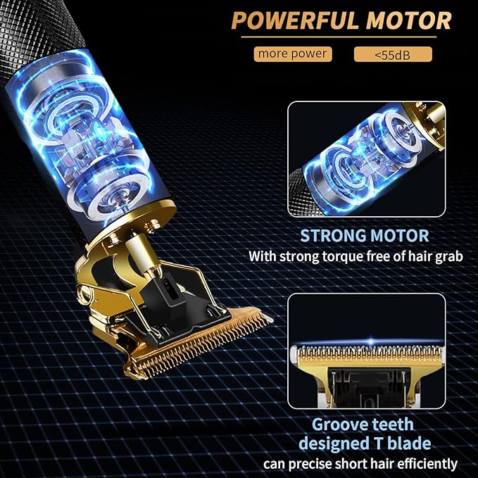 Hair Trimmer for Men, Electric Hair Clippers Cordless Beard Trimmer Shaver