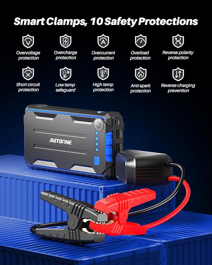 AUTOONE 4000A Car Jump Starter, Battery Jumper Starter Portable for Compact Car